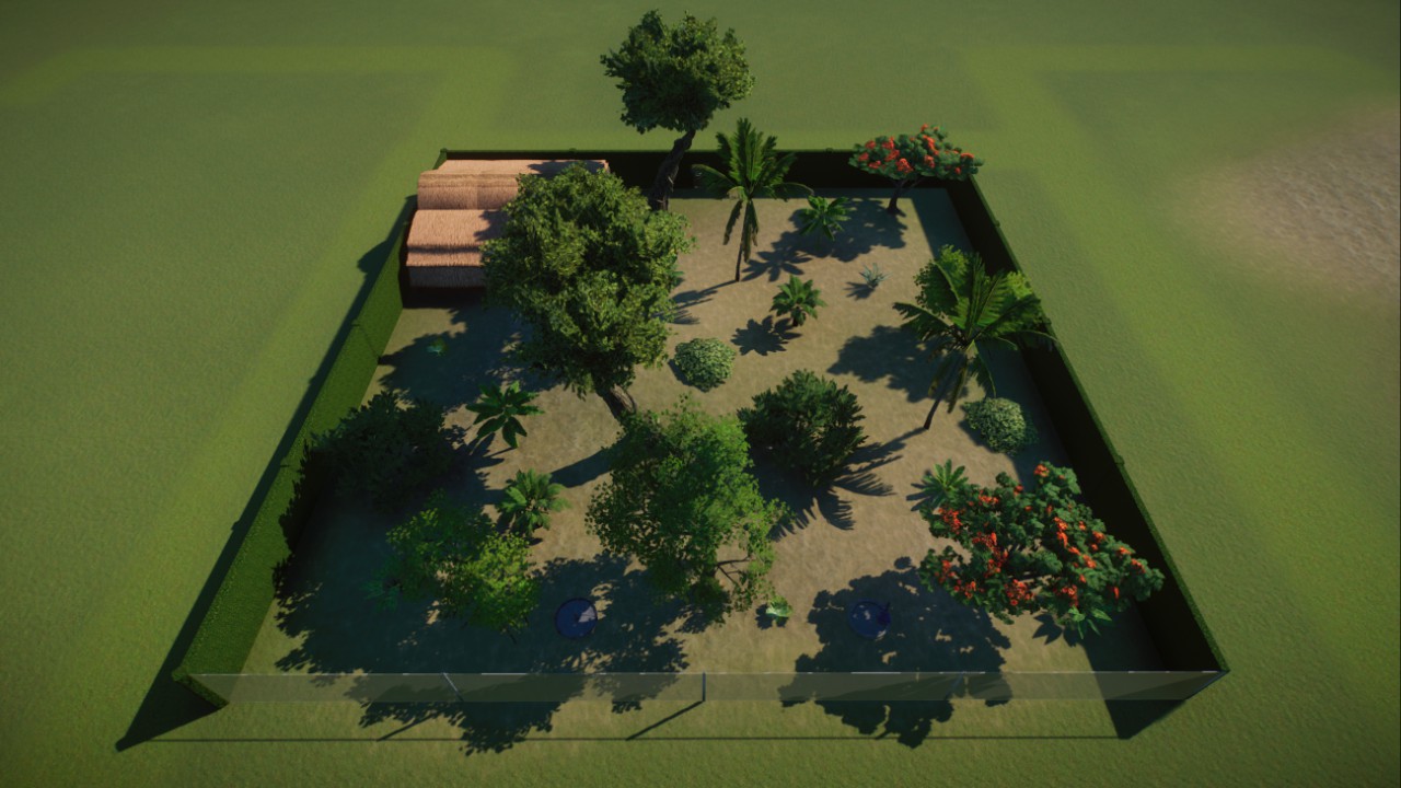 Double Aldabra Giant Tortoise Habitat (Updated)