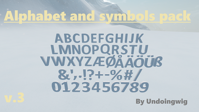 Alphabet and symbols pack