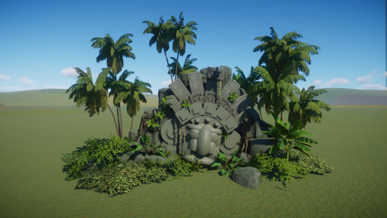 Mayan Ruin Temple Head - by Digyduf