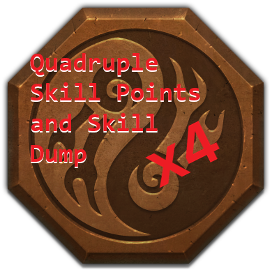 Quadrupled Skill Points and Skill Dump