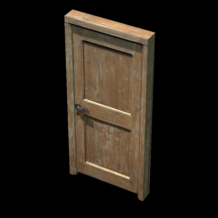 wooden door #2 low poly