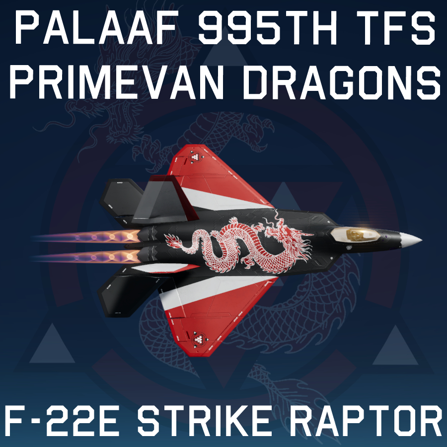 PALAAF 995th Tactical Fighter Squadron "Primevan Dragons" F-22E Strike Raptor 1119 "The Second Dragon" preview