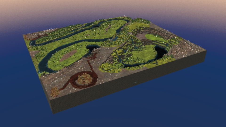 Flooded crater