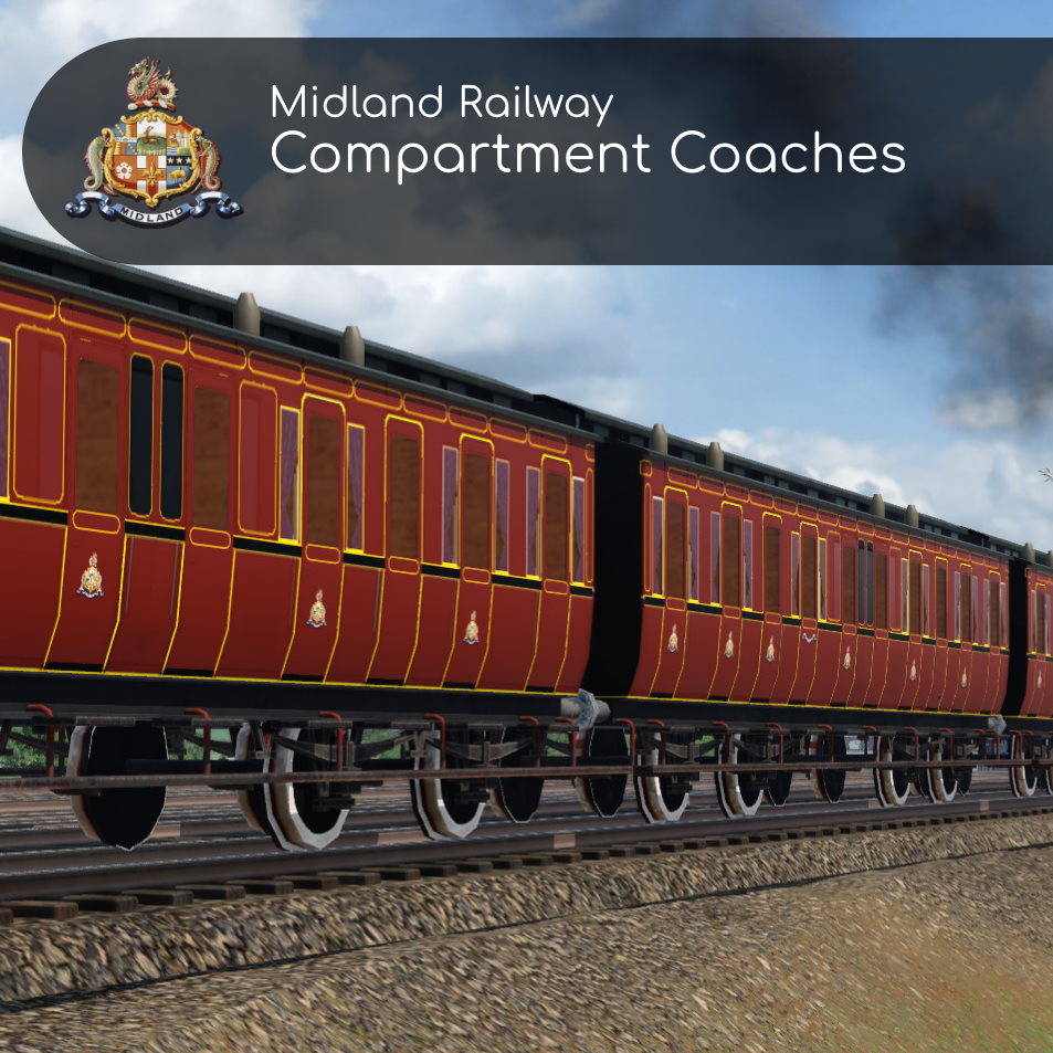 Midland Railway Compartment Car Set