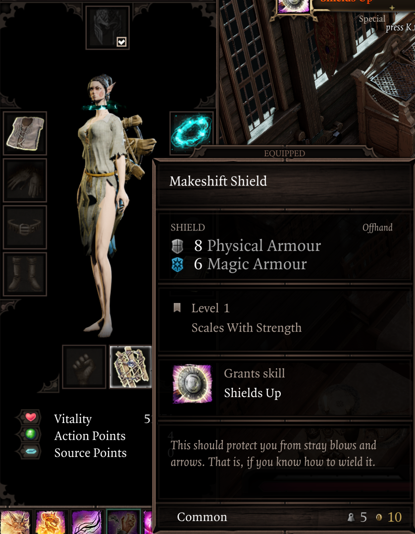 Shields Scales With Strength