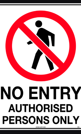 No Entry Poster