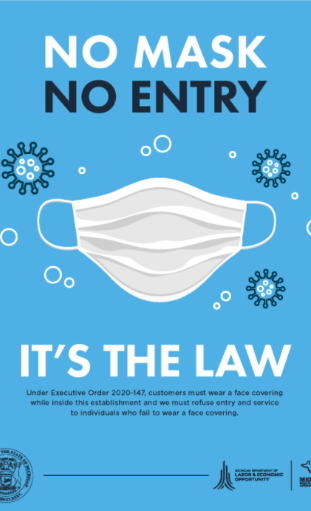 NO MASK NO ENTRY Poster