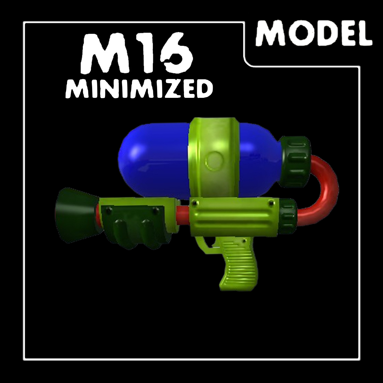 M16 Minimized: Splatoon [Blue Splattershot]
