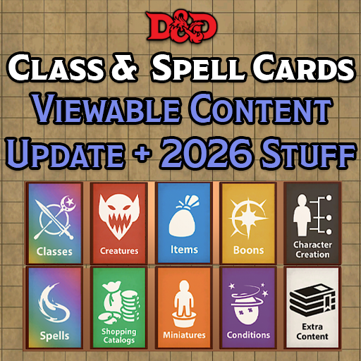 Dungeons & Dragons (D&D | DND) 5e - Class & Spell Cards