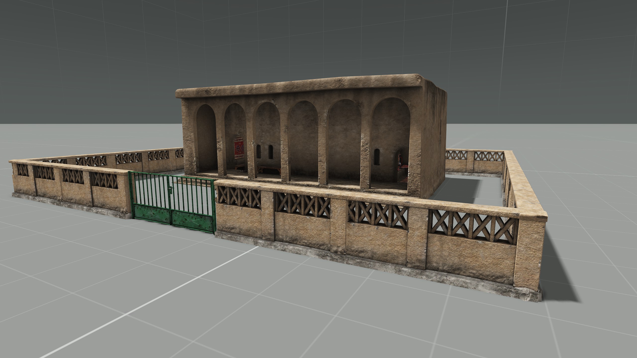Mosque in Middle Eastern Walls