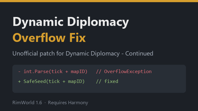 Dynamic Diplomacy Overflow Fix