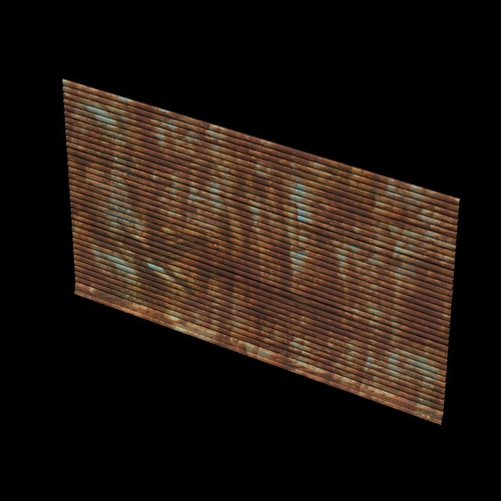 Corrugated wall 3x1 rusty #6