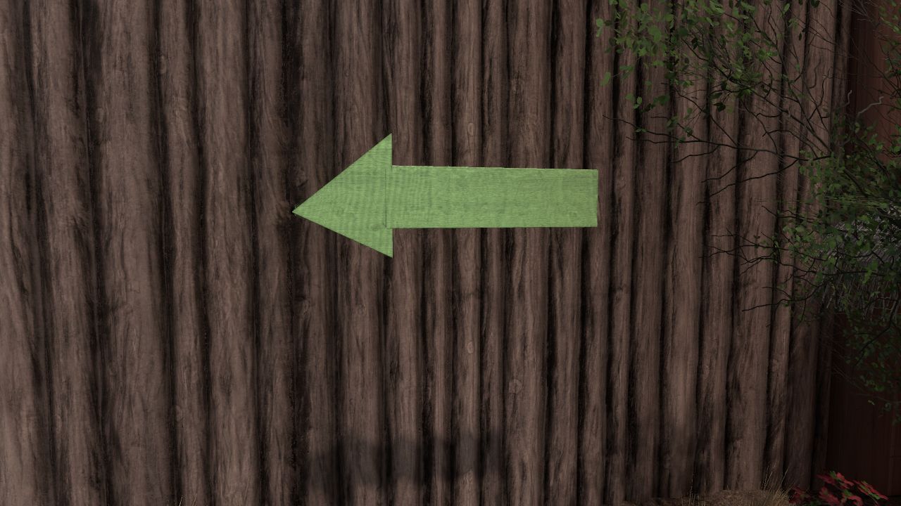 Green Wooden Direction Arrow