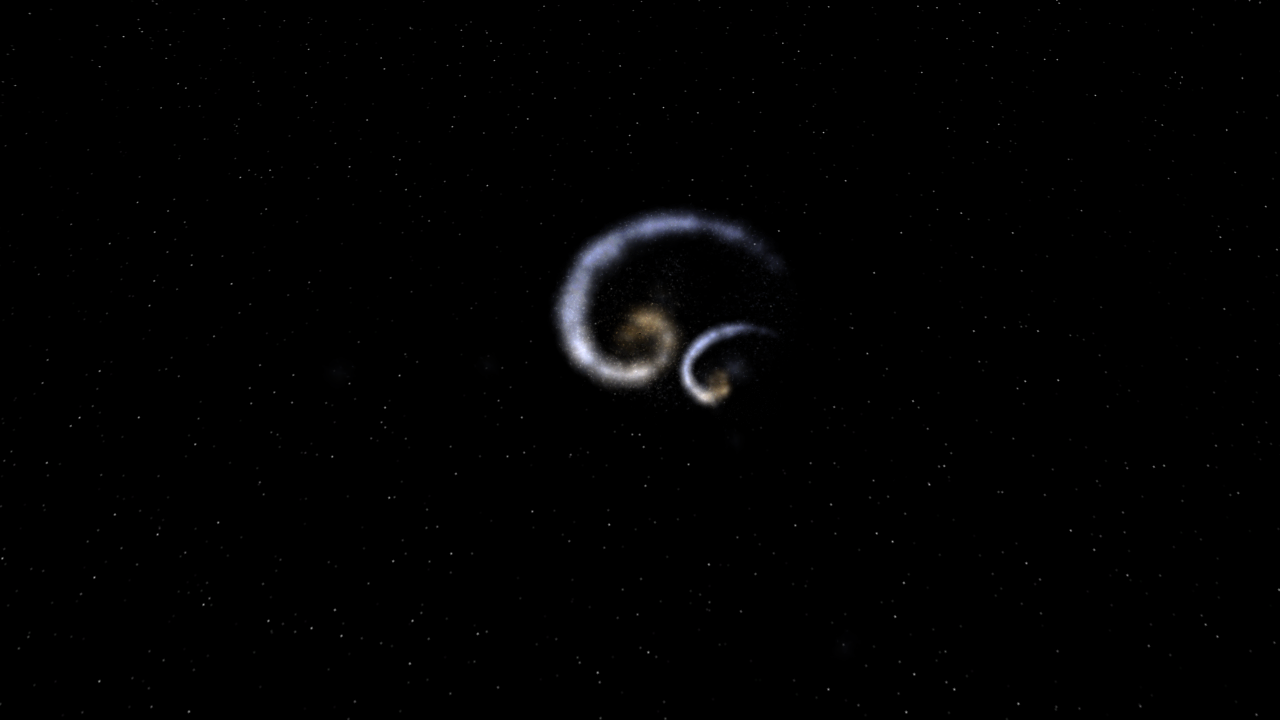 Large And Small Galaxy Collision