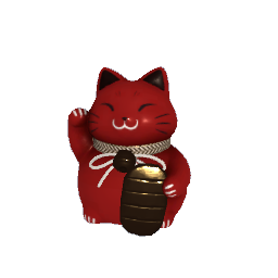 Lucky Cat, 20cm, Red