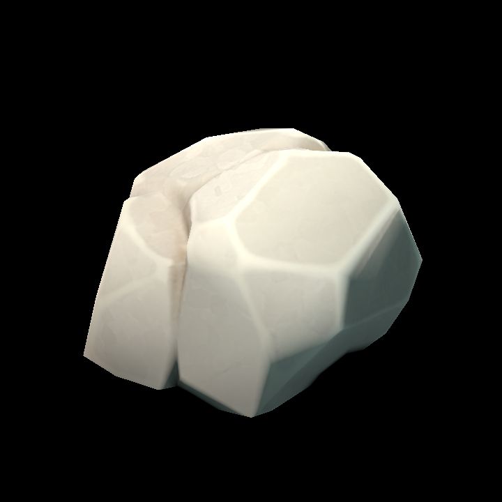 Rock - white, low-poly - 08 preview