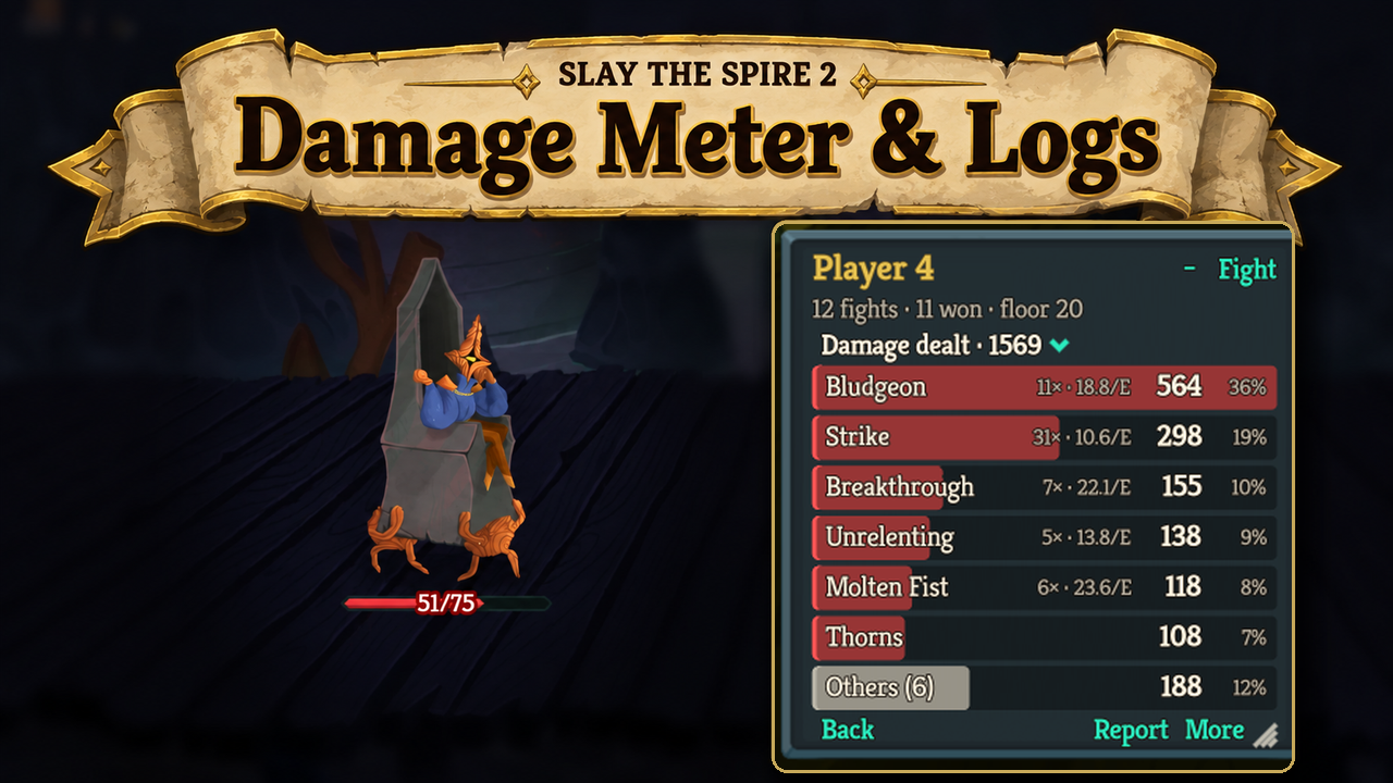 StS2 Damage Meter & Logs preview