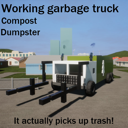 Garbage truck compost dumpster