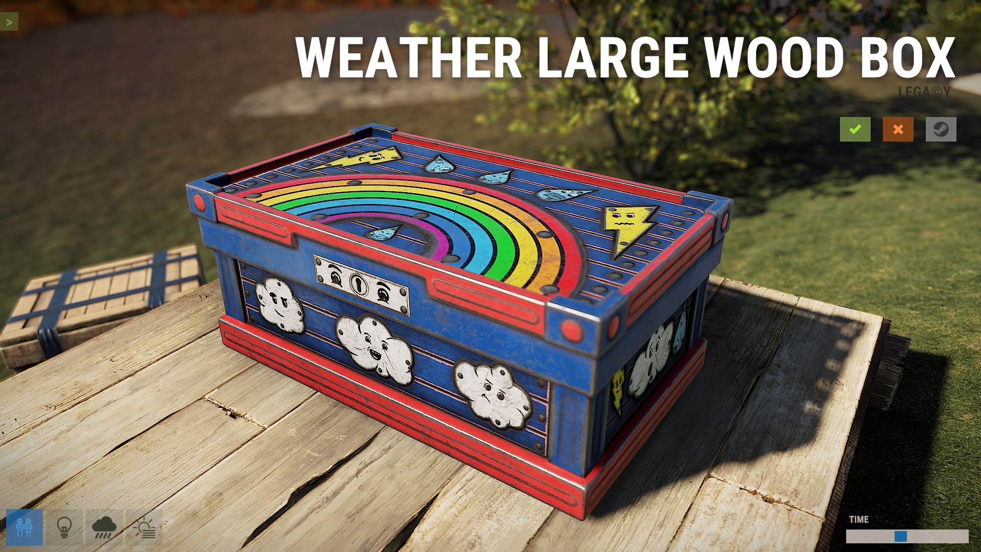 Weather Large Wood Box
