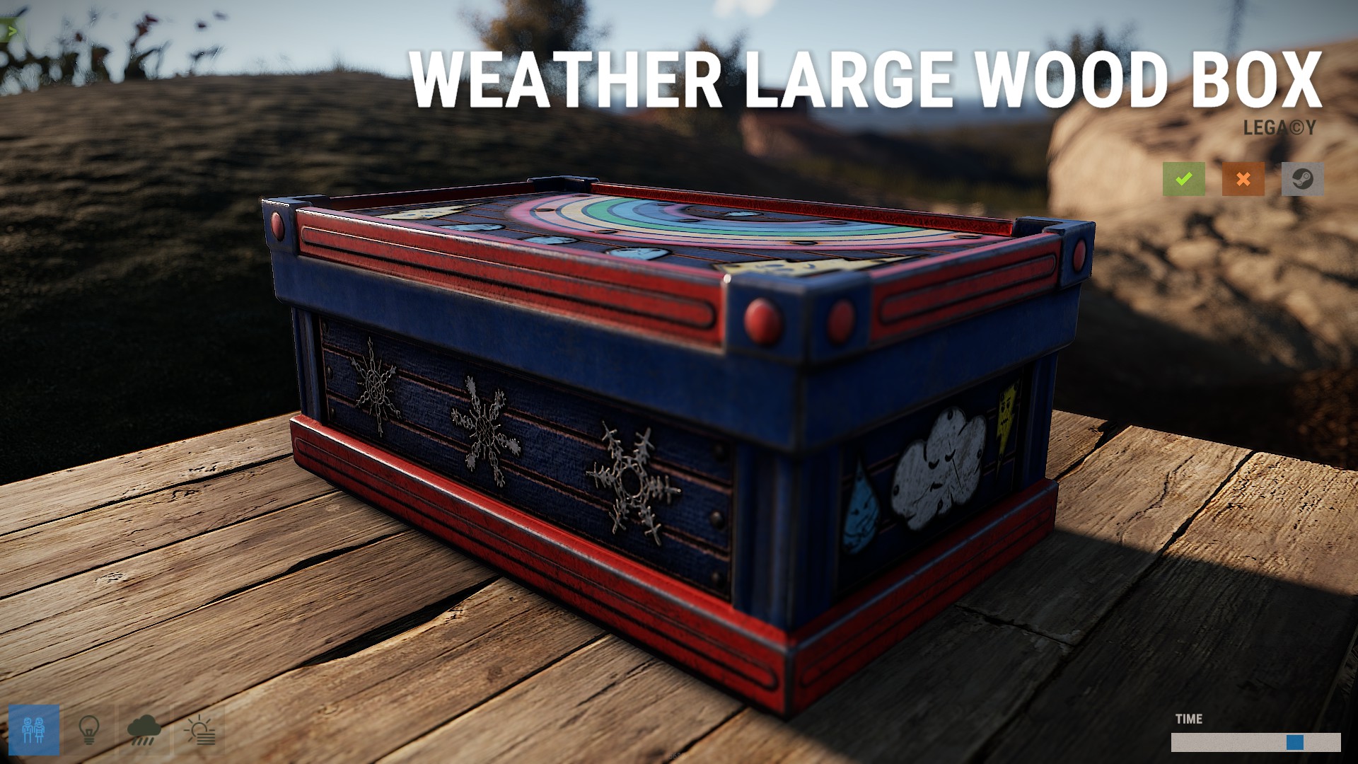 Weather Large Wood Box