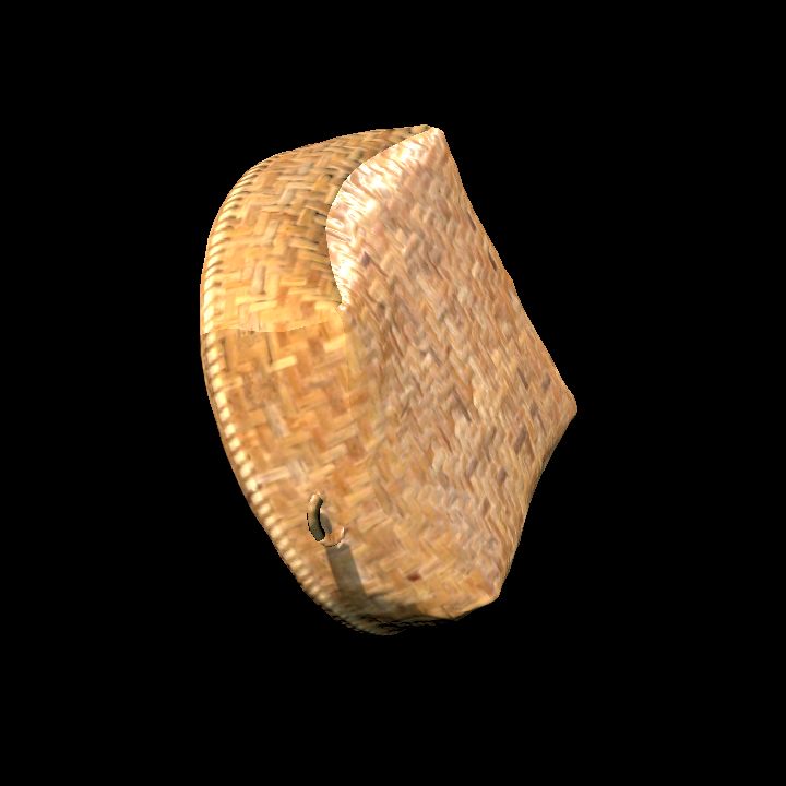 Wicker basket - lid lean