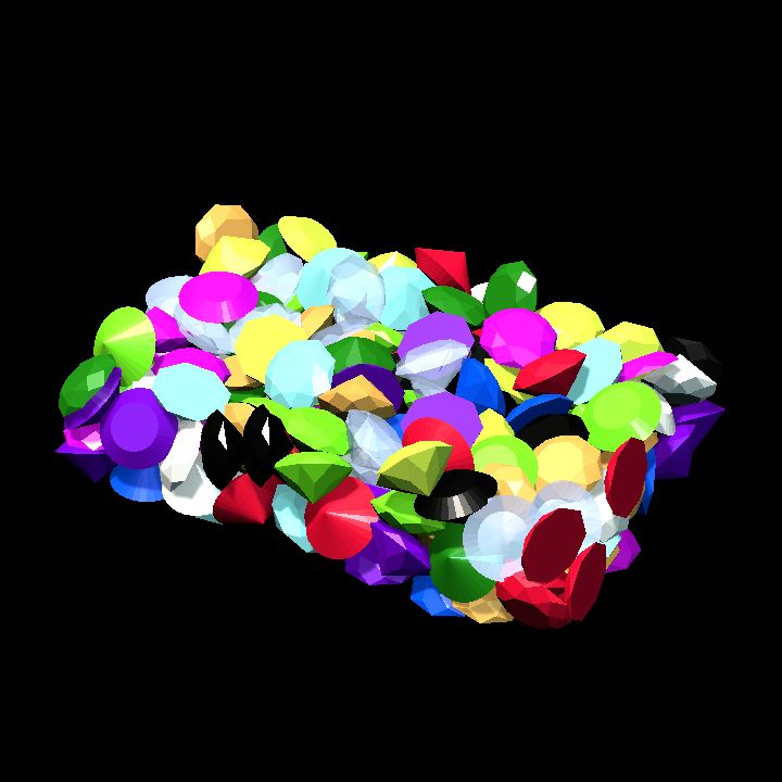 Gemstones pile for reliquary