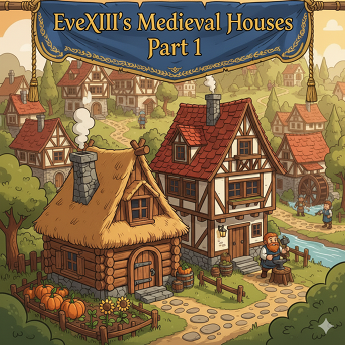 (check the new version) Medieval Houses part 1 by EveXIII and Karl Hungus