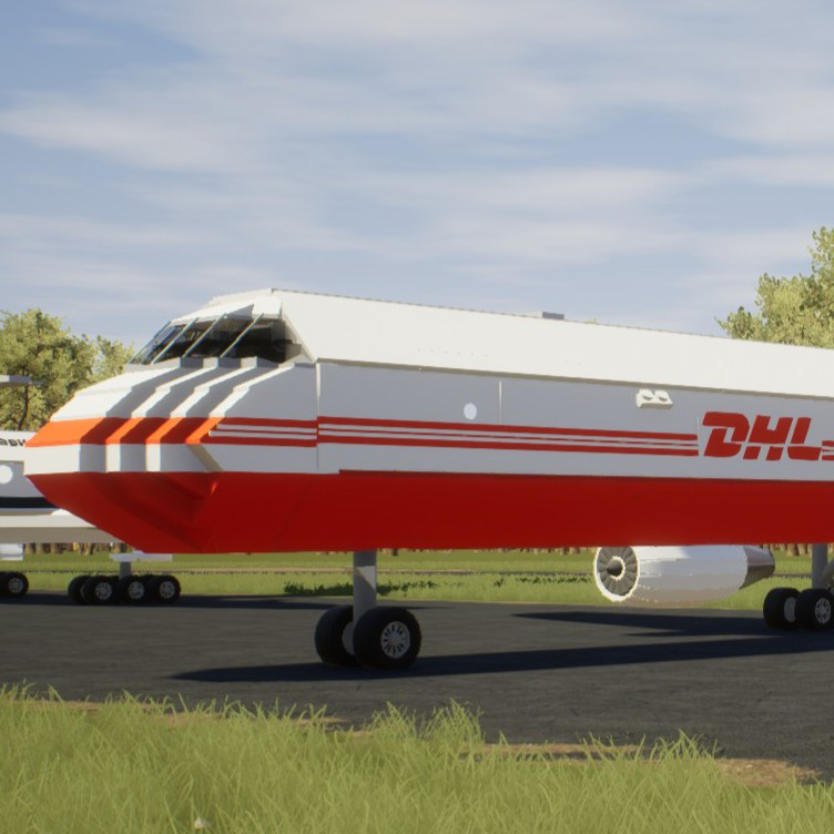 Softbody AIR LINER Boeing 757-200F DHL (White Livery) [REMASTERED]