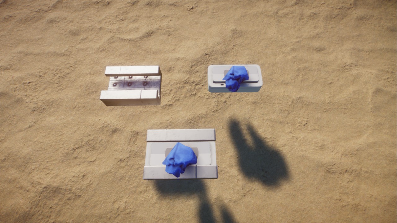 Blaue Handschuhbox mit spender / blue glove box with dispenser