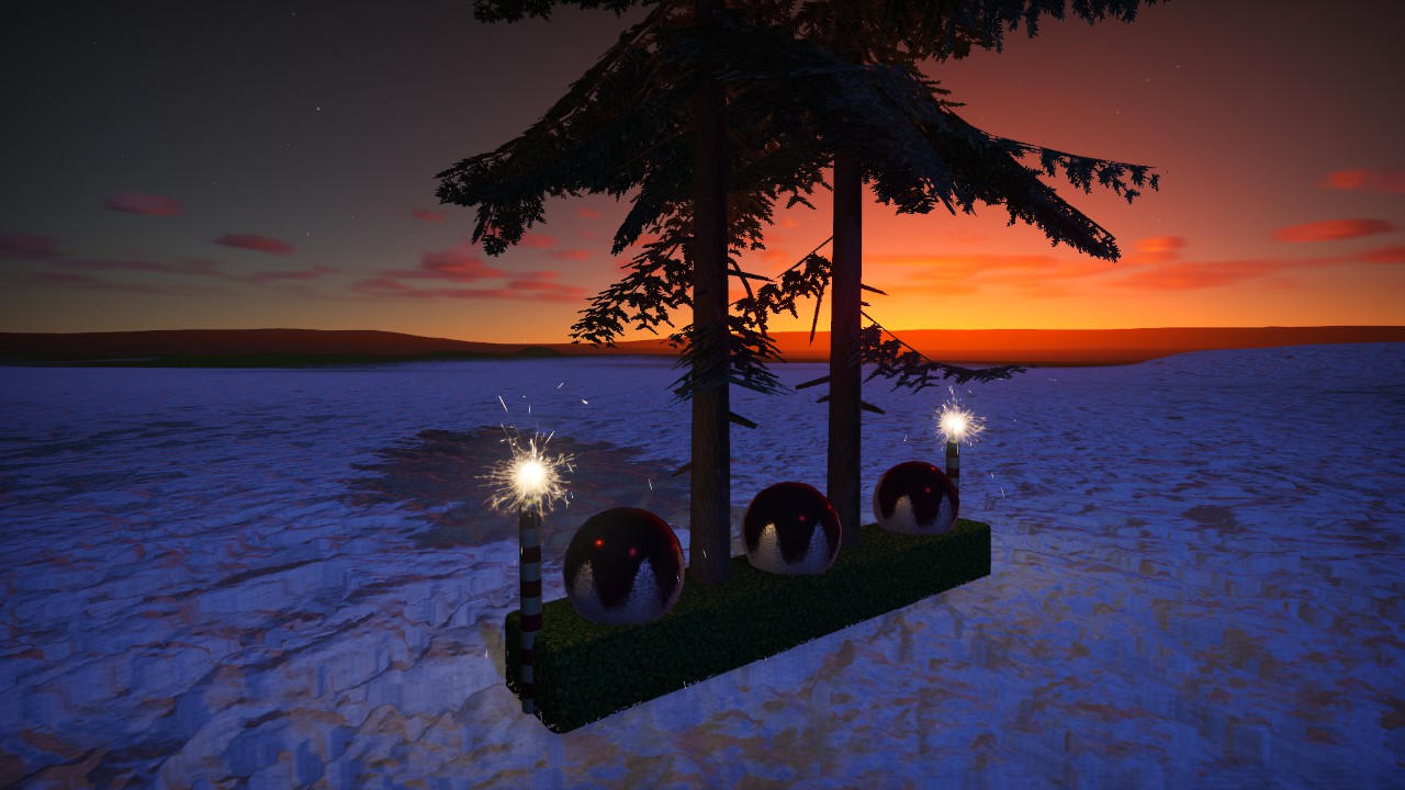 Winter theme Ride Queue Decor