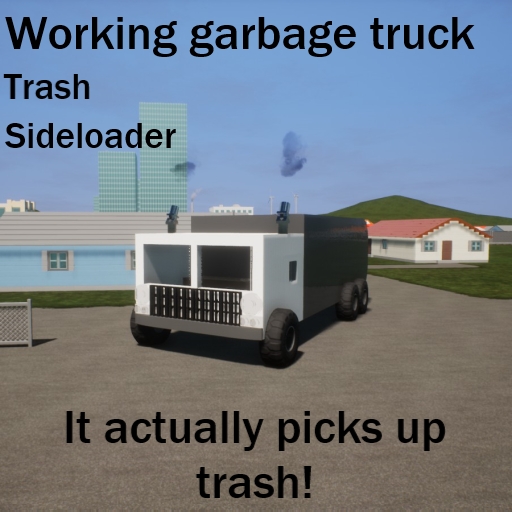 Garbage truck trash
