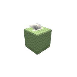 Tissue Box Cube Green