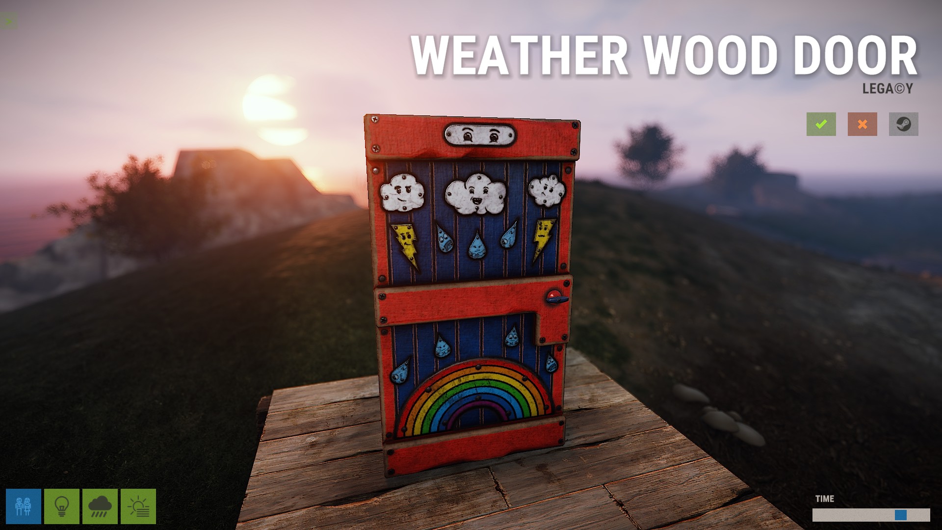 Weather Wood Door