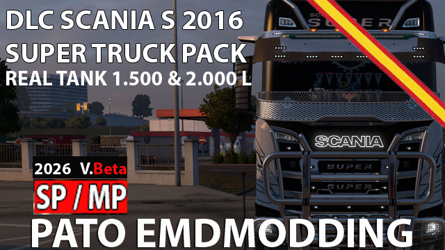 dlc Pato Scania S 2016 Super Truck Pack Tank 2.000L (SP/MP)