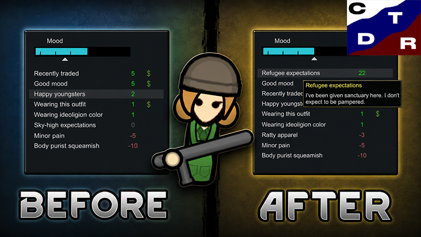 Glasma's Refugee Expectations rus mod preview for RimWorld
