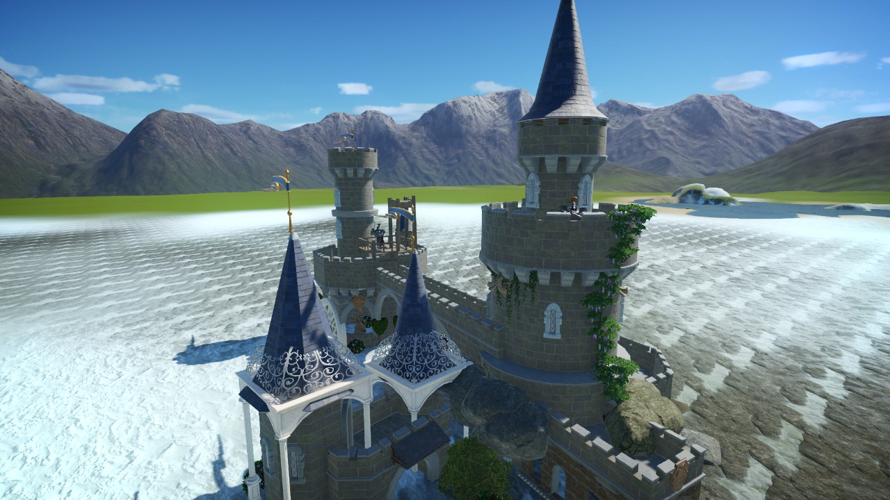 Winter Holiday Castle Decor