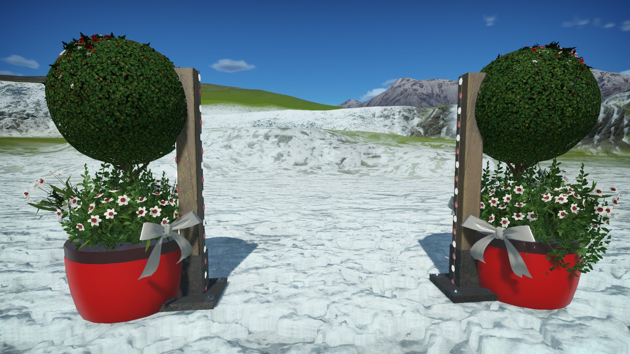 Red Cypress Christmas Topiary