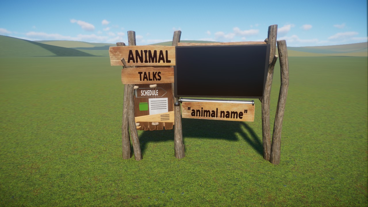 Wooden Animal Talks stand