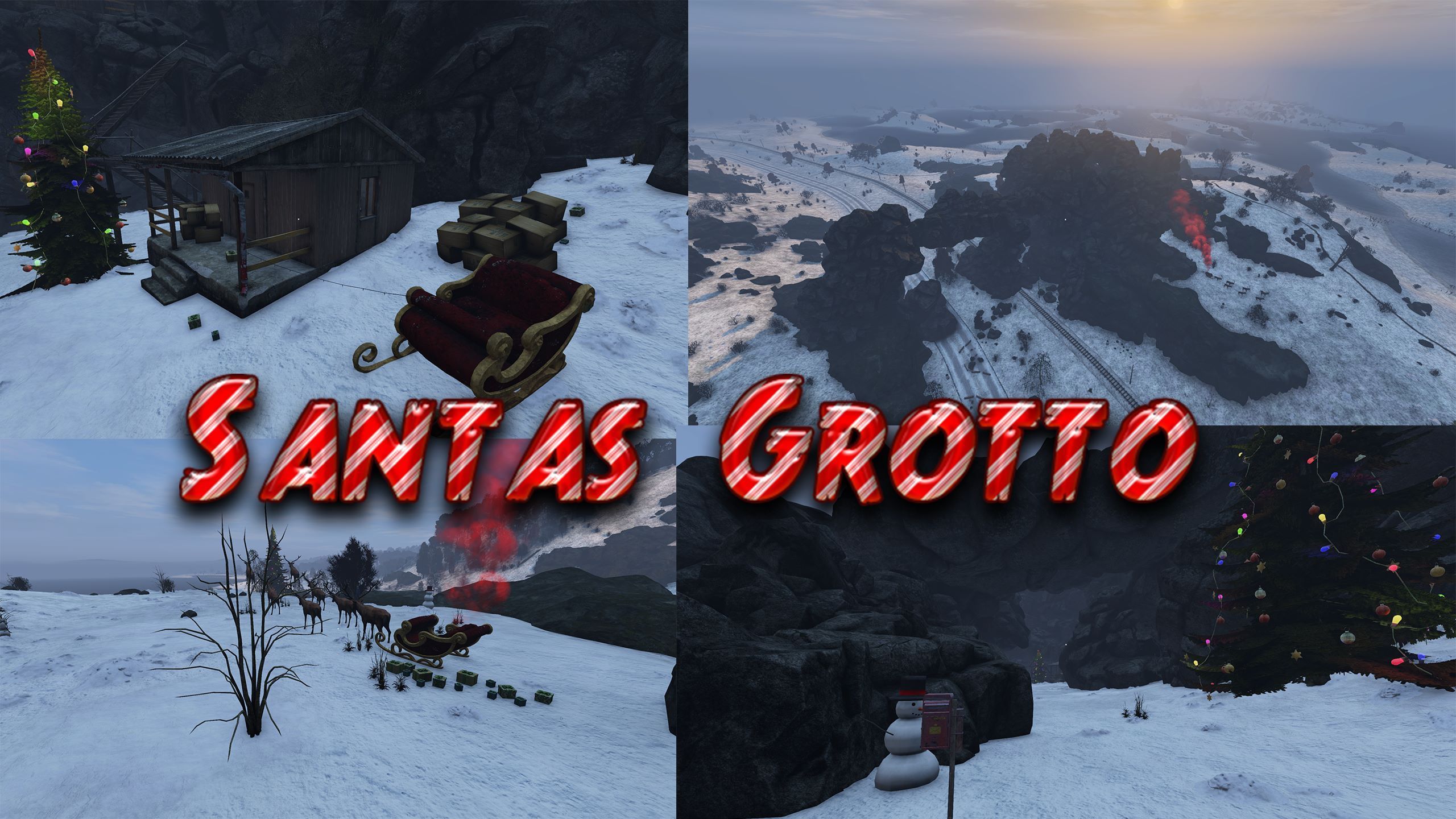 Santas Grotto Cave in Cherno And Xmas Loading theme with music
