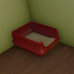 Plastic Litter Box (Red)
