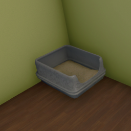 Plastic Litter Box (Gray)