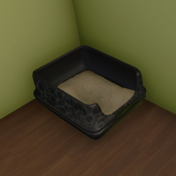 Plastic Litter Box (Black)