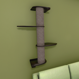 Wall-Mounted Cat Tree (Dark)