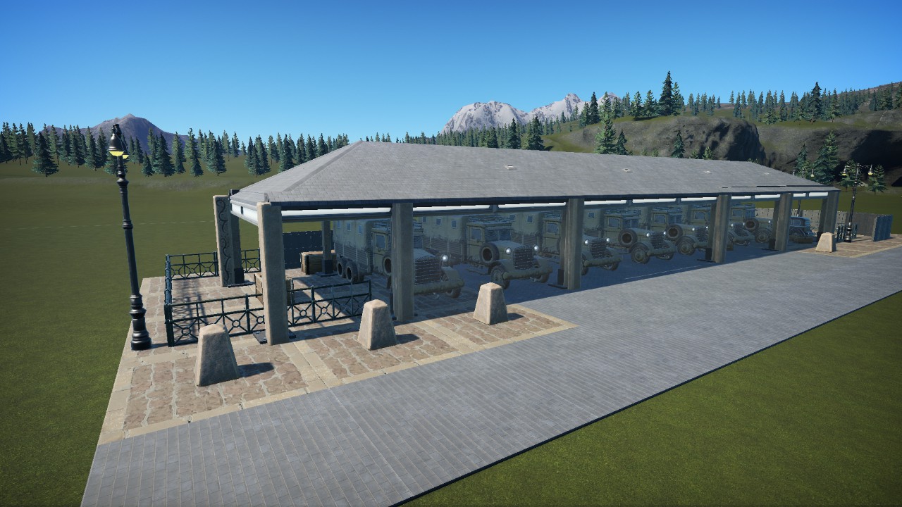 Army truck  Garage