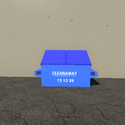 Cleanaway Dumpster Blue (Carboard)