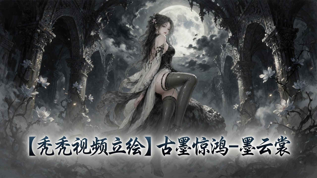 【秃秃视频立绘】古墨惊鸿-墨云裳（1*女立绘+NPC+独立战斗小人）