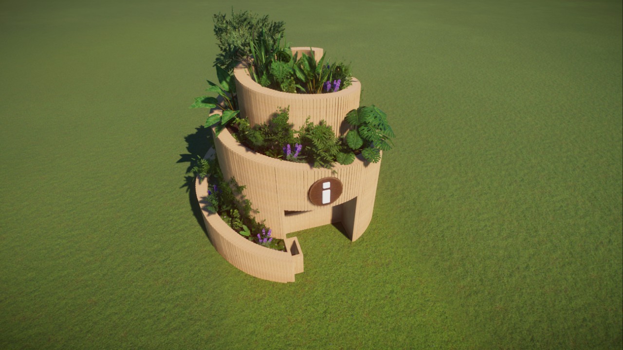 Spiral-shaped Information Kiosk