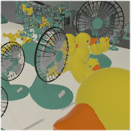 ducks and fans