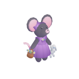 Mouse Child with Toy Bunny Figure/Plushie