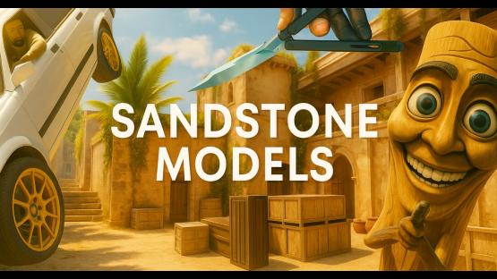 SANDSTONE + RANDOM MODELS + CUSTOM WEAPONS – Counter-Strike 2 Mod